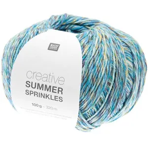 Rico Design Pelote de coton Creative Summer Sprinkles - 100Gr -(...) - 004 Bleu Aqua pas cher