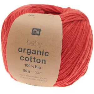 Pelote de coton Baby organic cotton - 100% BIO - 04 Framboise rouge - ...