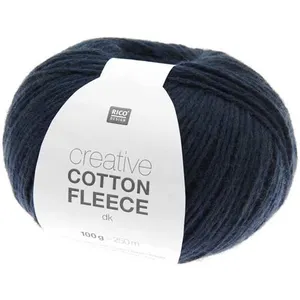Pelote de coton Creative Cotton Fleece dk - 100 GR - 007 Bleu marine -...