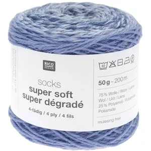 Laine à chaussette Socks Super Soft Super Dégradé 4 fils - 09 Bleu - 0...