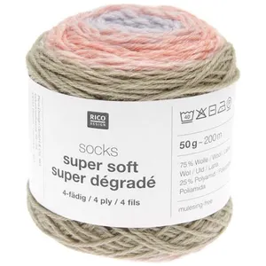 Laine à chaussette Socks Super Soft Super Dégradé 4 fils - 01 multicol...
