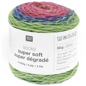 Laine à chaussette Socks Super Soft Super Dégradé 4 fils - 04 Vert Rai...