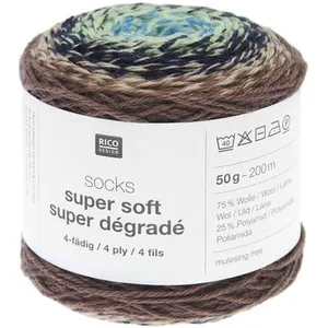 Rico Design Laine à Chaussette Socks Super Soft Super Dégradé 4 Fils