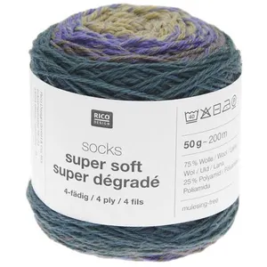 Rico Design Laine à chaussette Socks Super Soft Super Dégradé 4 fils -(...) - 06 Vert Forest