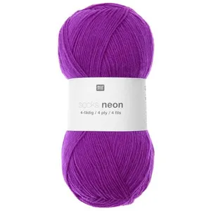 Pelote de laine à chaussette Socks Neon 4 Fils - 100GR - 06 violet Lil...