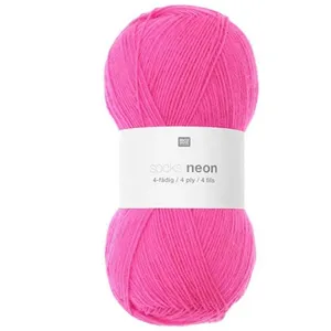 Pelote de laine à chaussette Socks Neon 4 Fils - 100GR - 02 Rose Fluo ...