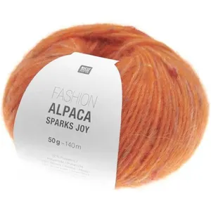 Pelote d'alpaga à tricoter Fashion Alpaca Sparks Joy - 02 Orange - 02 ...