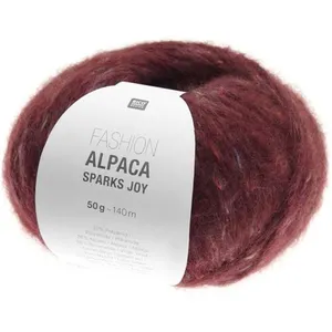 Pelote d'alpaga à tricoter Fashion Alpaca Sparks Joy - 03 Bordeaux Rou...