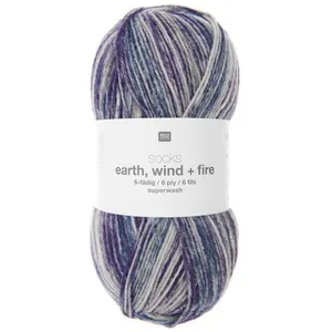 Laine à chaussette Socks Earth Wind + Fire 6 fils - 02 Violet Sky - 02...