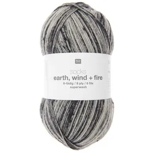 Laine à chaussette Socks Earth Wind + Fire 6 fils - 06 Gris Stones - 0...