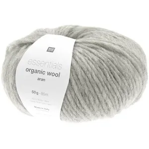 Pelote de laine à tricoter Essentials Organic Wool Aran - 04 Gris - 04...