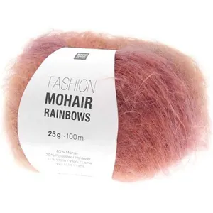 Pelote de laine et mohair FASHION MOHAIR RAINBOWS - 25GR - 02 Orange B...