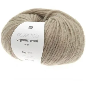 Pelote de laine à tricoter Essentials Organic Wool Aran - 02 Beige Mar...