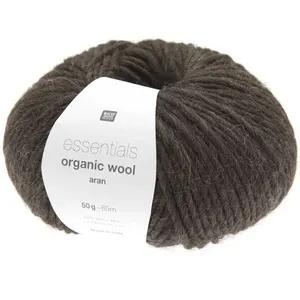 Pelote de laine à tricoter Essentials Organic Wool Aran - 03 Brun Marr...