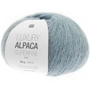 Fil de laine à tricoter LUXURY ALPACA Superfine Aran - 27 Bleu Clair -...