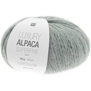 Fil de laine à tricoter LUXURY ALPACA Superfine Aran - 25 Vert Menthe ...