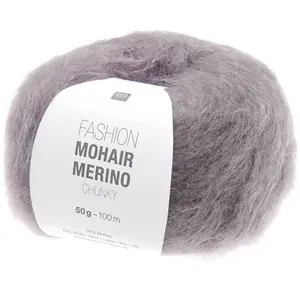 Rico Design Pelote de Laine FASHION MOHAIR MERINO CHUNKY - 25 Violet Mûre