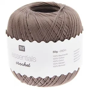 Fil à crocheter - RICO DESIGN - Essentials crochet - 50 g - 100% coton...