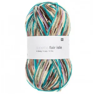 Pelote de laine à chaussettes à tricoter Superba Fair Isle 4 fils - 10...