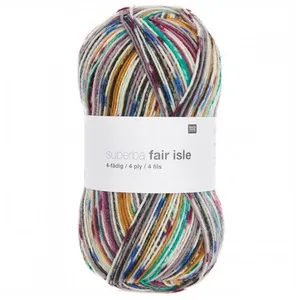 Pelote de laine à chaussettes à tricoter Superba Fair Isle 4 fils - 10...
