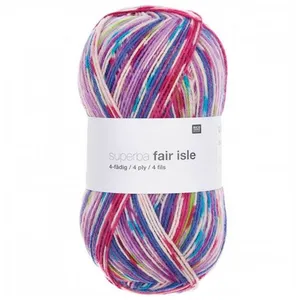 Pelote de laine à chaussettes à tricoter Superba Fair Isle 4 fils - 10...