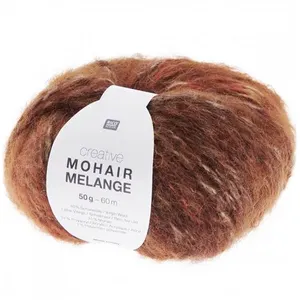 Pelote de laine et mohair à tricoter Creative Mohair Melange - 02 Roui...