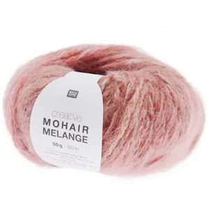 Pelote de laine et mohair à tricoter Creative Mohair Melange - 07 Rose...