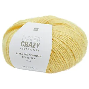 Fil exceptionnel à tricoter Luxury Crazy Composition Aran - 03 Jaune -...
