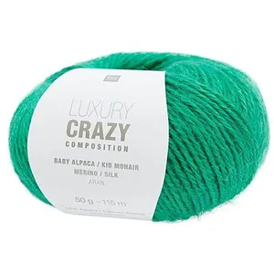 Fil exceptionnel à tricoter Luxury Crazy Composition Aran - 04 Vert - ... pas cher