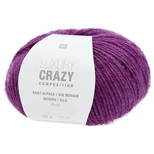 Fil exceptionnel à tricoter Luxury Crazy Composition Aran - 07 Lilas -... pas cher