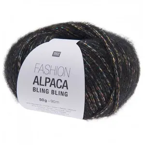 Pelote de Fashion Alpaca Bling Bling - Rico Design(...) - 6 Noir pas cher