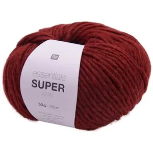 Pelote de laine à tricoter Essentials Super Aran - 07 Bordeaux - 07 Bo...