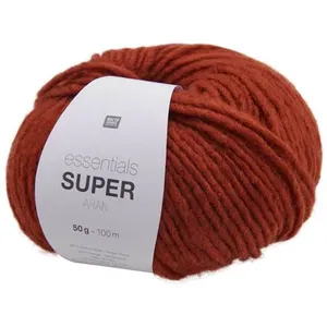 Pelote de laine à tricoter Essentials Super Aran -(...) - 08 Rouille pas cher
