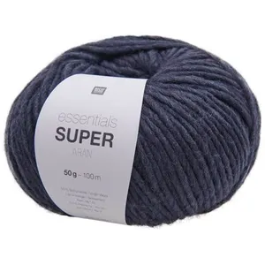 Pelote de laine à tricoter Essentials Super Aran - 12 Bleu marine - 12...