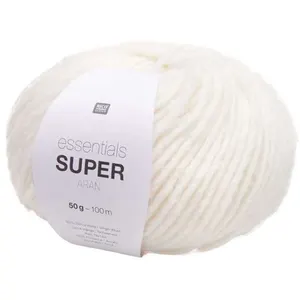 Pelote de laine à tricoter Essentials Super Aran -(...) - 01 Creme
