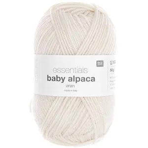 Fil exceptionnel à tricoter Essentials Baby Alpaca & Merino - 01 Creme...