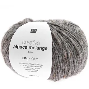 Fil à tricoter Creative Alpaca Melange Aran - 007 Multicolore Gris - 0...