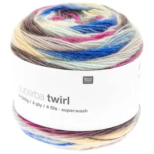 Laine à chaussette Superba Twirl 4 fils - 100GR - 008 multicolore été ...