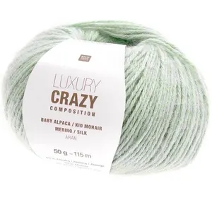 Fil exceptionnel à tricoter Luxury Crazy Composition Aran - 012 Vert M...