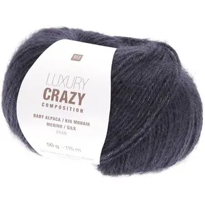 Fil exceptionnel à tricoter Luxury Crazy Composition Aran - 013 Bleu m...