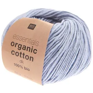Coton à tricoter Essentials Organic Cotton DK - Rico Design 015 Bleu p...