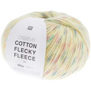 Pelote de coton Creative Cotton Flecky Fleece dk - Jaune (008 - VANILL...