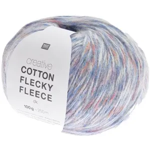 Pelote de coton Creative Cotton Flecky Fleece dk - Bleu (010 - AQUA) -... pas cher