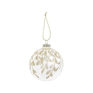 Comparateur de prix : Boule de Noël - RICO DESIGN - Feuillage doré - Verre - Ø 8 cm