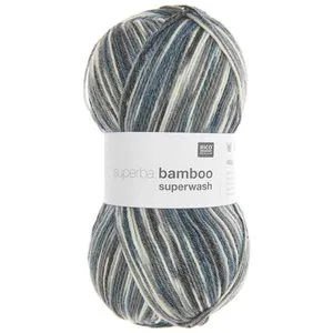 Pelote de laine à chaussettes à tricoter Superba bamboo superwash - 10...