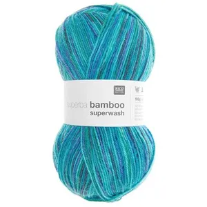 Pelote de laine à chaussettes à tricoter Superba bamboo superwash - 10...