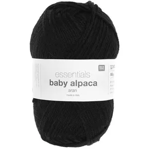 Fil exceptionnel à tricoter Essentials Baby Alpaca & Merino - 12 Noir ...