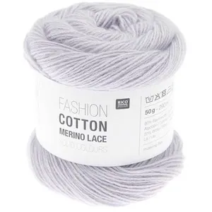 Rico Design Fashion Cotton Merino Lace Solid Colours de : Elégance et légèreté au bout des aiguilles(...) - 04 Lilas Clair Violet