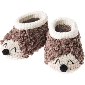Kit Crochet Baby Booties - Hérisson de : Des chaussons douillets et or...