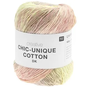 Rico Design Pelote de coton Creative Chic-Unique Cotton DK 100g de : L'alliance parfaite de la créativité et de la légèreté(...) - 01 Pastel